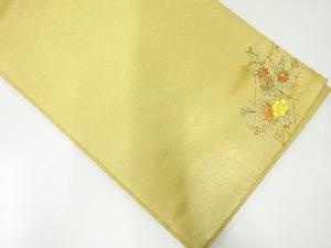 リサイクル　金彩螺鈿草花模様袋帯